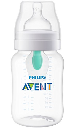 Детска бутилка Philips AVENT против колики с въздушния отвор, бистра, 9 грама