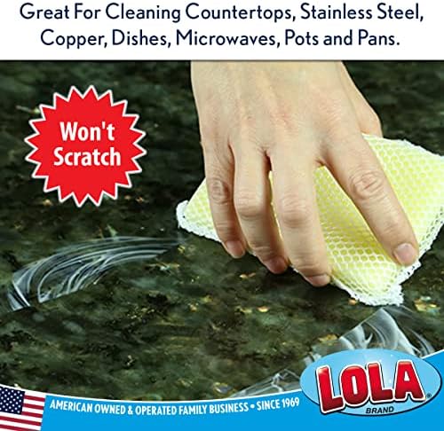 Кърпа за почистване с найлон мрежа и гъба LOLA | Не царапающиеся кърпички | Подобни на гъба за еднократна употреба | Безопасни За повърхности