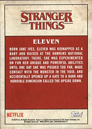 2019 Topps Stranger Things Добре дошли в the Upside Down Character Cards 1 Единадесет Официални сбирка картички сериал Netflix