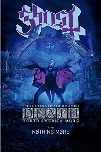 плакат zolto Ghost The Ultimate Tour озаглавен Death 2019 Плакат 12 x 18 инча