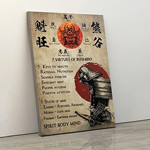 citari Японски Войн-Самурай Платно Стенно Изкуство Мотивационни Цитати Живопис Японската Култура Декор на Стените Вдъхновяващи Плакат