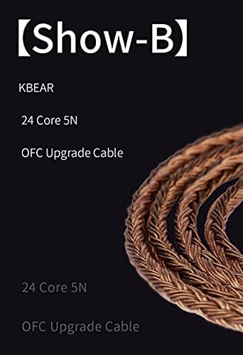 KBEAR 24-Жилен Отсоединяемый кабел за слушалки, Кабел за обновяване на слушалки, 5N Бескислородный Кабел за слушалки на базата