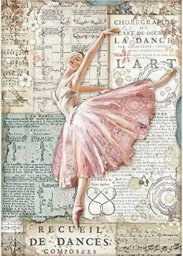 Опаковка от Оризова хартия Stamperia A4 - Passion Танцьорка
