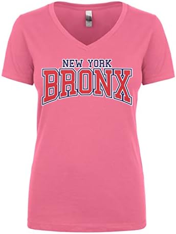 Женска тениска ню йорк New York City, NY Bronx Juniors с V-Образно деколте