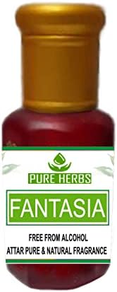 Аромат на Pure Herbs Fantasia Attar без алкохол за мъже, подходящ за специални случаи, партита и ежедневна употреба 50 мл