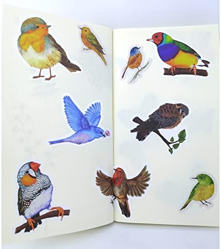 Етикети за scrapbooking Fecsam (96 бр.), Стикери с птици, Различни размери и дизайни, за Албуми, Консумативи за водене на дневник,