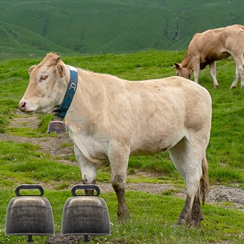 8 бр. метални звънчета за крави, ретро стил, медни звънци за Паша на крави, коне и овце, аксесоари за защита на животните От загуба,