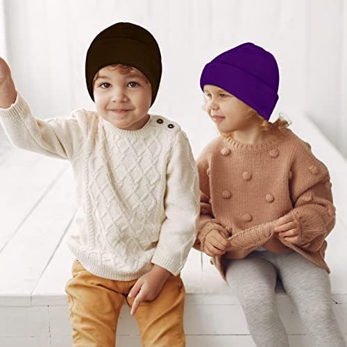 Детски Зимни шапки TODDOR, Акрилна Детска шапчица с черепа, Топли Възли Шапка за Момичета и момчета в Студено Време