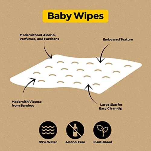 Бебешки Пелени от вискоза Dyper от Бамбук Размер 4 + 10 Опаковки Мокри Кърпички | Естествени съставки|, Изработени от материали