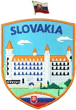 A-ONE Нашивка с Емблемата на Братиславския замък + Икона с Флага на Страната на Словакия, на Жени за Икона, Нашивка и Жени за Винтажной Патриотична Външни Етикети-Лент?