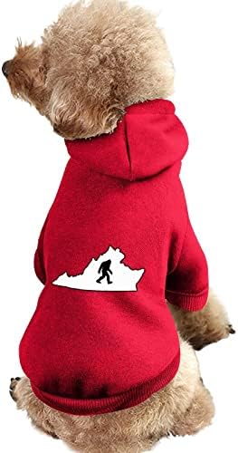 Дрехи за кучета на щата Вирджиния Снежен Човек Зимни Блузи с Качулка за Домашни Любимци Меки и Топли Блузи за Малки до Средни