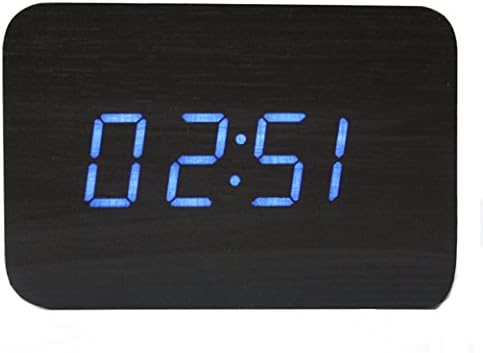 Цифрови led Дървени Часовници Fangda, Heating alarm clock, Компактен Мини-Дисплей, Време, Дата, Температура, Гласова Тъчпад за Активиране