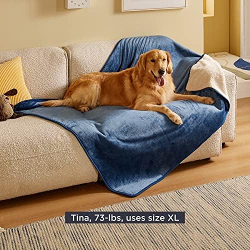 Bedsure Водоустойчив одеяла за кучета за особено големи кучета - XL Одеало за котки, Моющееся за защита на дивана, Шерп Флисовое Одеало
