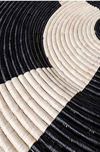 Африканска Панаир на Стоки за дома в Уганда, Купата в черен и Бял цвят във формата на Полумесец - 13 x 3 В цяла