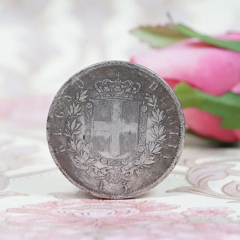 Възпоменателна Сребърна Монета 1873 Г италианския крал Виктор II Век Чуждестранна Монета Сребърен Кръг на Антични Монети