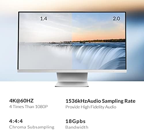 HOUKAI Дърва -Съвместим switch 2.0 4K UHD 60Hz HDCP 2.2 5 в 1 Изход дистанционно управление Smart Led Tv Mi Box