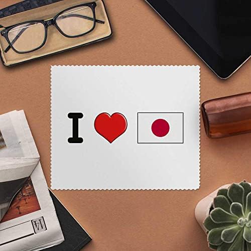 Azeeda 2 x Кърпички за почистване на лещи и очила от микрофибър I Love Japan (LC00017189)