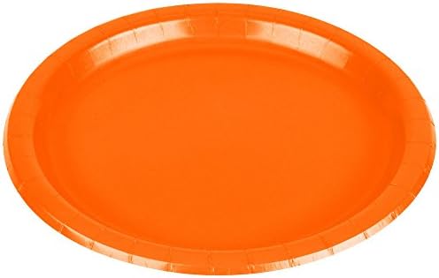 Кръгли картонени чинии за портокалова кора | 7 инча | Опаковка от 8 броя | Празничен комплект