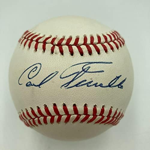 Карл Furillo Подписа Сингъл на Официалната Национална лига бейзбол JSA COA - Бейзболни топки с Автографи
