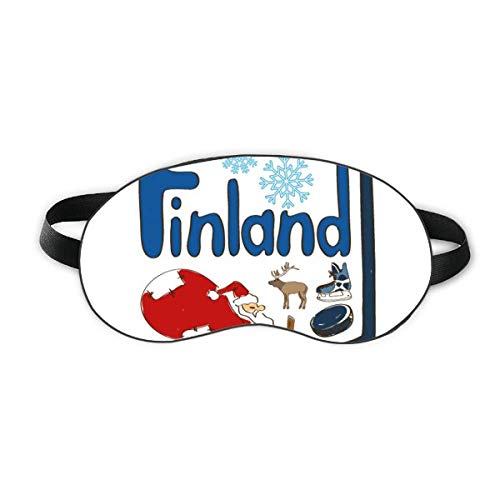 Национален символ на Финландия Цифрен Модел Sleep Eye Shield Мека Нощна Превръзка На очите Козирка