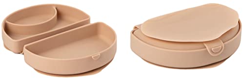 Miniware Silifold Компактен Пътен контейнер за храна за деца - Сгъваем контейнер за обяд Bento Box с вендузата | Допринася за самостоятелно