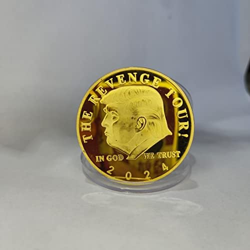 Изборите за президент на САЩ Тръмп 2024 Златна два цвята Възпоменателна монета Challenge Coin Колекционерски монети (Злато)