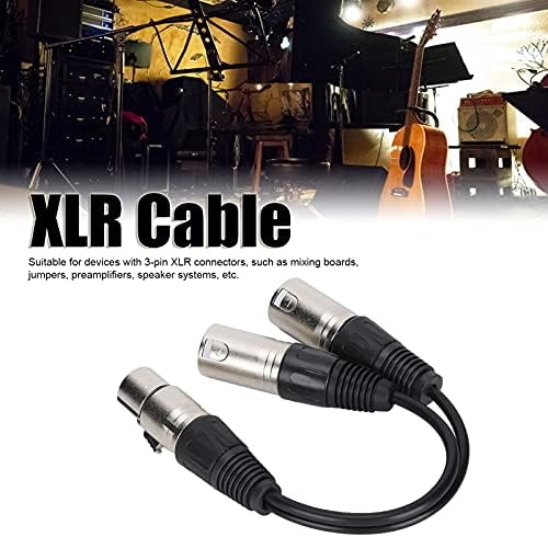 Кабел-Сплитер Zyyini XLR, 3-Пинов XLR за Две съединители XLR, Свързващ Y-кабел, захранващ Кабел-Сплитер Балансиран Микрофон, Аудиоадаптер