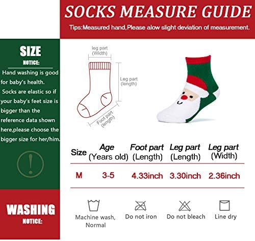 CAMIRUS 4 Опаковки Детски Коледни Памучни Чорапи Унисекс за Момчета и Момичета, Празнични Чорапи в Подарък