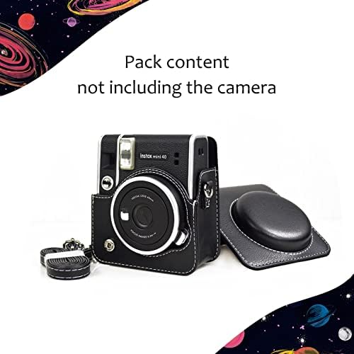 Защитен калъф за фотоапарат MUZIRI KINOKOO, Съвместим с камера за миг печат Fuji Instax Mini 40 - Калъф от изкуствена кожа с пагон