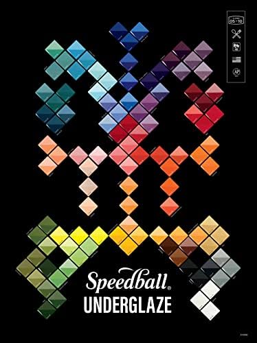 Набор от подглазурной глазура Speedball 12 Цвята Комплект за пробоотборника, Банки по 2 Унции