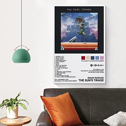 ОБИК Исая Рашад – Тирада на Слънцето Платно Плакати Стенен Артистичен Интериор на Стаята Украса Спални Без рамка-style12x18 инча (30x45