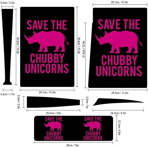 Стикер Save The Chubby Unicorns е Съвместима с конзолата P-S-5 и контролер, пълно Защитно фолио за кожата, Стикер-стикер