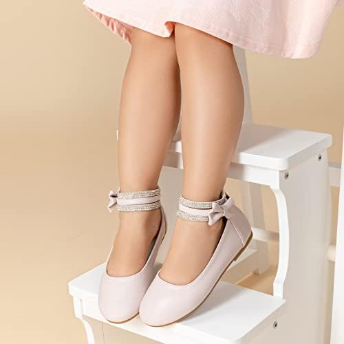Модела Обувки Trary за Момичета с Кристали и Каишка на щиколотке, балет апартаменти за Момичета