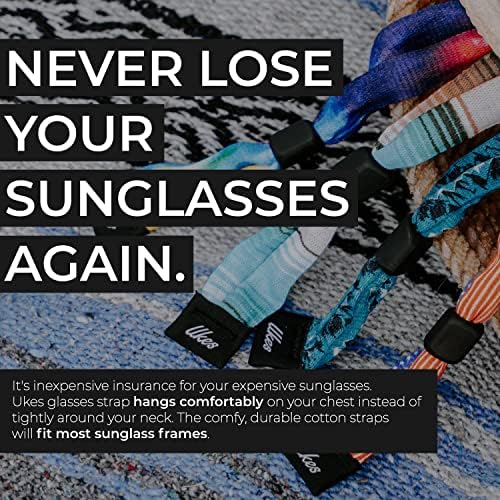 Каишка за слънчеви очила премиум-клас Ukes - Здрава и мека лента за очила, изработени от futon материал - Здраво прилепнала към вашите