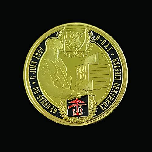 1944.6.6 Златна монета на Деня Д на 6-та въздушнодесантна дивизия Нормандия Рейнджъри за събиране на