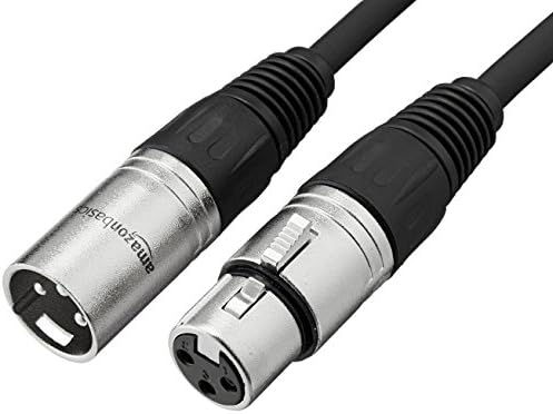 Вокален трансформатор Roland VT-4 и кабел за микрофон Basics XLR от мъжа към жената - 6 Фута висок, Черен