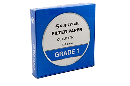 Филтърна хартия, с високо Качество, Сорт 1, 125 мм (диаметър) Опаковка от 100 Листа