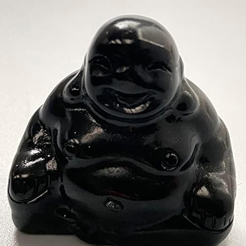 Буда е от Скъпоценен камък VIE VIE, 2,5x2,5x1 см, Черен обсидиан