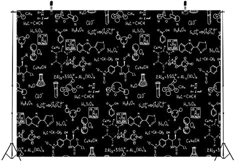 BELECO 10x8ft Тъканни Фонове за черната дъска в класната стая химия за Фотография, Написана от ръката на Химически формули,
