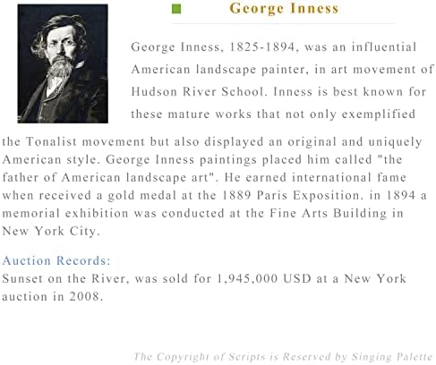 $ 80-$ 1500 Ръчно рисувани учители, Художествени академии - 6 Художествени картини Идиличен видове Джордж Иннесса Пастир в края на деня,