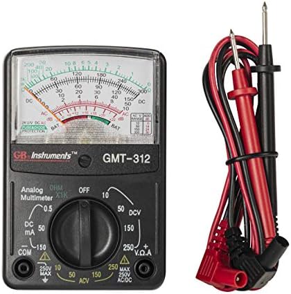 Gardner Bender GMT-312 Аналогови Мултиметри, 5 функции / 12 варира от 300 ac /dc, за измерване на ac / dc на напрежение и ток, Устойчивост,