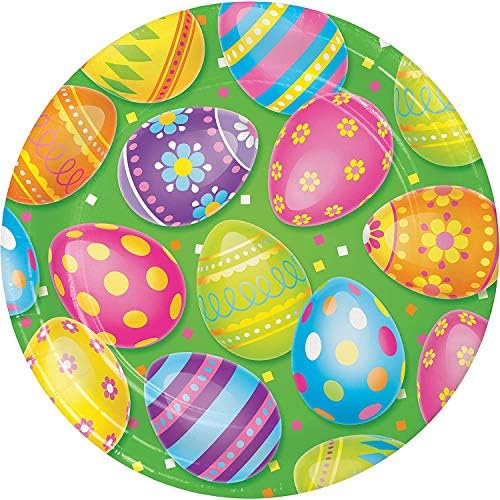 Хартиени Чинии за Великденски яйца, 9 инча, многоцветни