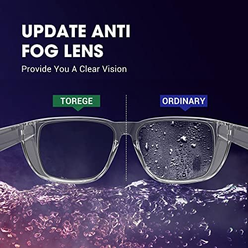 Защитни Очила TOREGE, Защитни Очила Със Защита От Замъгляване, Устойчиви На Надраскване, С Лещи Срещу Синя Светлина За Жени-медицински