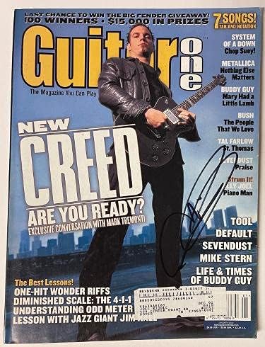 Марк Тремонти Creed Band подписва договор със списание Guitar One Full Magazine през януари 2002 г. - Beckett Преглед - Музикални