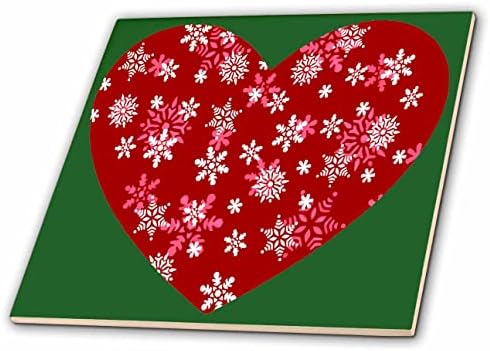 3d Розово Сърце От Снежинки, които Обичат Зимата и Преспи - Теракот (ct_352080_1)