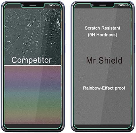 Mr.Shield [КОМПЛЕКТ от 3 позиции] е Предназначен за Nokia (3.1 Plus) [Защитен слой от закалено стъкло] със срок на служба на