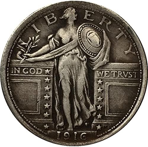 Възпоменателна Монета Криптовалюта Любима Монета 1916 Американския Орел Свобода сребърно покритие Масивна Монета Копие Колекция
