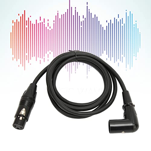 Микрофон кабел KUIDAMOS XLR за мъже и жени, Правоъгълен кабел 1,5 mXLR за мъже и жени с 3-контактни части за свързване, звук