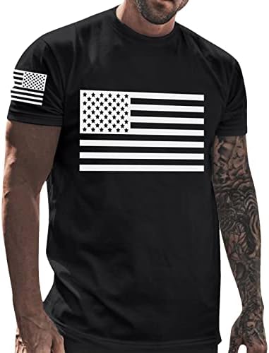Американски Ризи за Мъже с Къс ръкав на 4 юли, Оригинални Американски Патриотични Фланелки с образа на Независимостта, Реколта Тениски