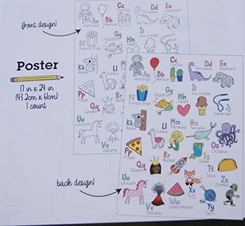 Двустранен Плакат за оцветяване с Азбука - Детски градина, Таблица Фонетика организираната престъпност за първи клас - да Учат, докато раскрашиваешь